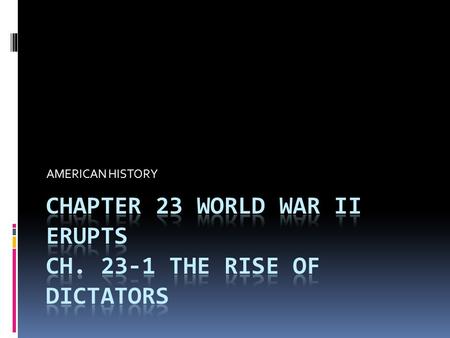 AMERICAN HISTORY. EUROPE AFTER WORLD WAR I  Economic problems, social change, and the threat of communism helped produce a RED SCARE—a fear of aliens.