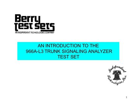 966A-L3 TRUNK SIGNALING ANALYZER