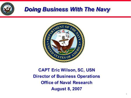 Doing Business With The Navy