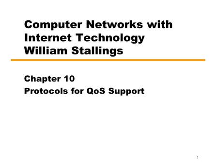 Computer Networks with Internet Technology William Stallings