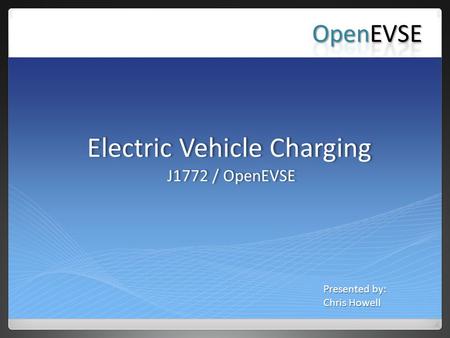 Electric Vehicle Charging