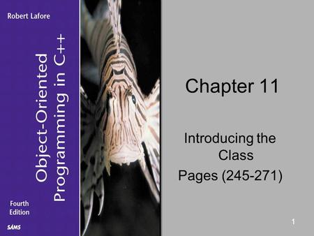 1 Chapter 11 Introducing the Class Pages (245-271)