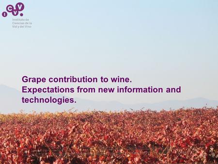 Grape contribution to wine. Expectations from new information and technologies.