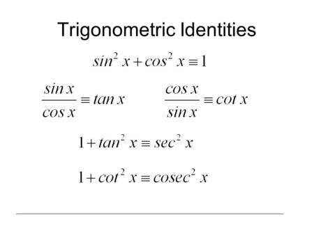 Trigonometric Identities