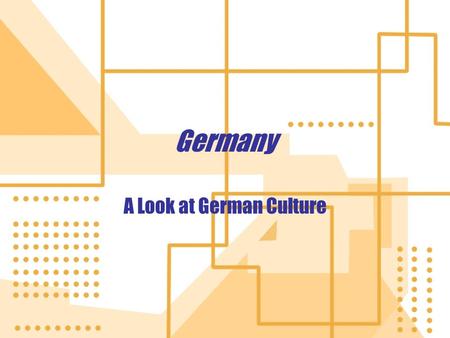 Germany A Look at German Culture. Traditional Clothing Now, people dress similar to people in the United States. Traditional costumes are still worn for.