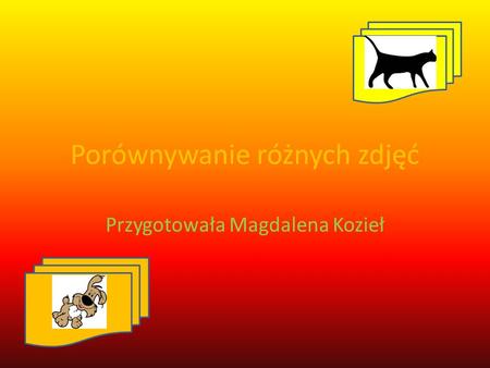 Porównywanie różnych zdjęć Przygotowała Magdalena Kozieł.