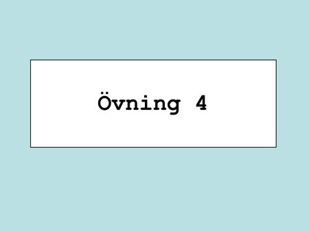 Övning 4. Repetition göra egna klasser class Rektangel { private double längd; private double bredd; public Rektangel(double l, double b) { this.längd.