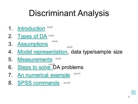 Discriminant Analysis