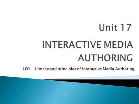 INTERACTIVE MEDIA AUTHORING