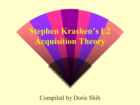 Stephen Krashen’s L2 Acquisition Theory Compiled by Doris Shih.