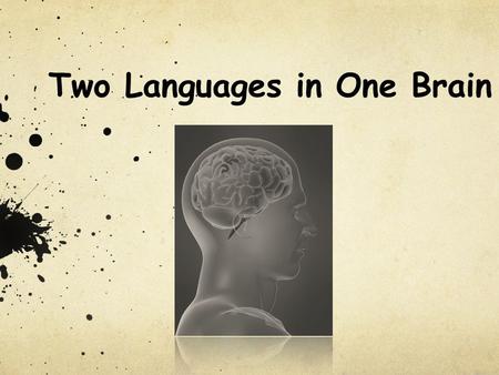 Two Languages in One Brain