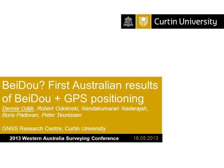 2013 Western Australia Surveying Conference