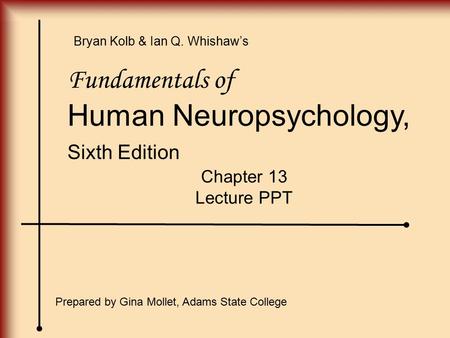 Human Neuropsychology,