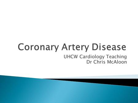 Coronary Artery Disease