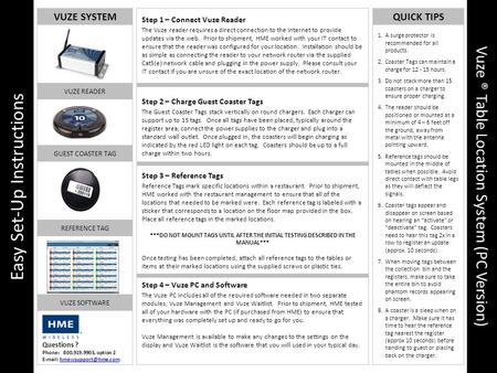 Easy Set-Up Instructions