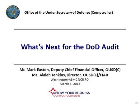 What’s Next for the DoD Audit