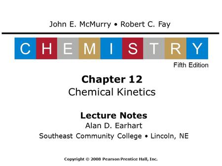 Chapter 12: Chemical Kinetics