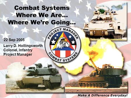 Combat Systems Where We Are… Where We’re Going…