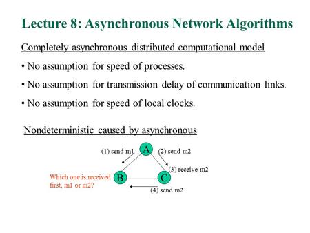 Lecture 8: Asynchronous Network Algorithms