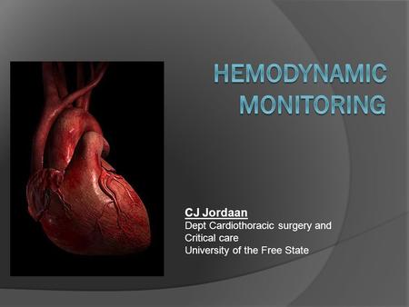 Hemodynamic Monitoring