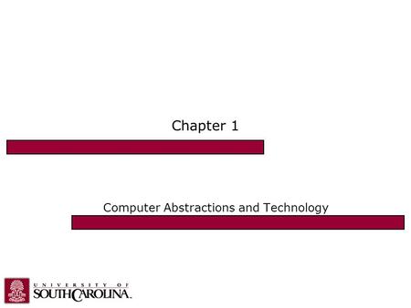 Computer Abstractions and Technology