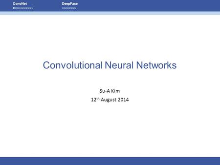 Convolutional Neural Networks