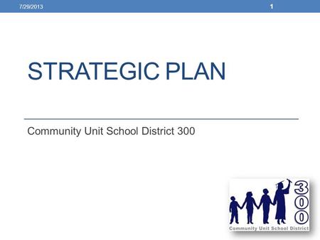 STRATEGIC PLAN Community Unit School District 300 7/29/2013 1.