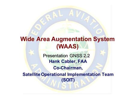 Wide Area Augmentation System (WAAS)