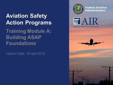 Aviation Safety Action Programs