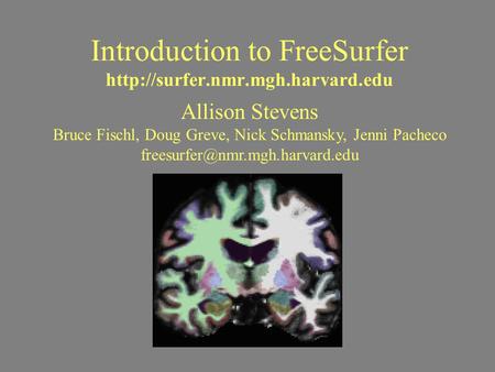 Introduction to FreeSurfer