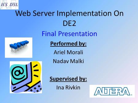 Web Server Implementation On DE2 Final Presentation