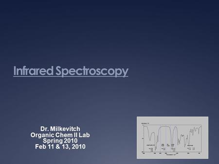 Infrared Spectroscopy