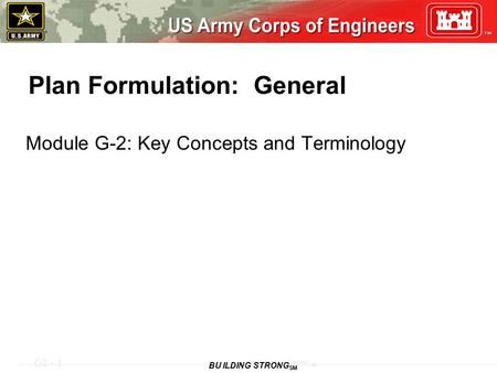 Plan Formulation: General