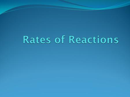 Learning Goals Students will: understand the Rate Law Equation determine the Rate Law Equation given experimental data.