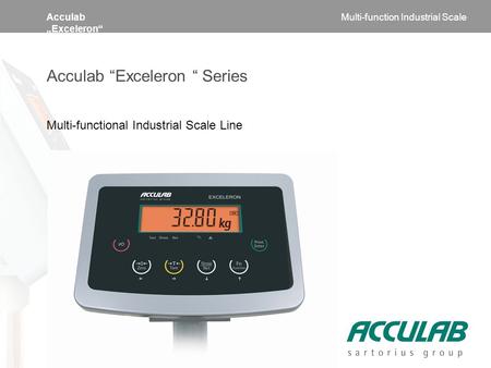 Acculab „Exceleron“ Acculab “Exceleron “ Series Multi-functional Industrial Scale Line Multi-function Industrial Scale.