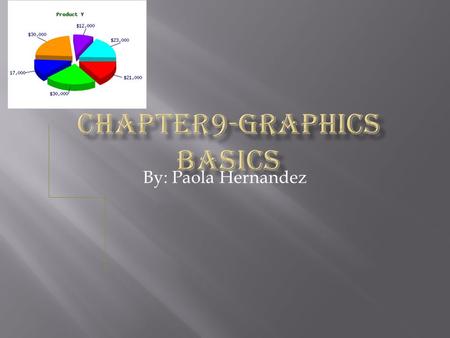 By: Paola Hernandez.  Chapter 9 Overview Lesson 9–1 Graphics and Their Uses Lesson 9–2 Exploring Graphics Programs Lesson 9–3 Working With Graphics Chapter.