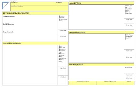 Ledger Size DEFINE / BACKGROUND INFORMATION Problem Statement: Goal OR Objective: Scope (if needed):  Problem Statement  Project Scope  Goal Target.