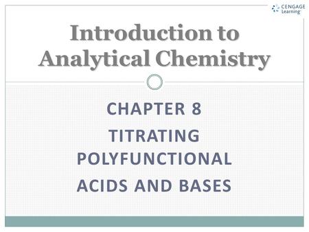 Introduction to Analytical Chemistry