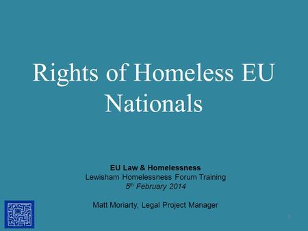 Rights of Homeless EU Nationals