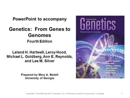 Genetics: From Genes to Genomes