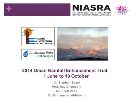 2014 Oman Rainfall Enhancement Trial: 1 June to 19 October