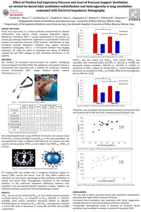 Effect of Positive End Expiratory Pressure and level of Pressure Support Ventilation on ventral-to-dorsal tidal ventilation redistribution and heterogeneity.