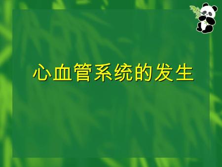 心血管系统的发生. 一、原始心血管系统的建立二、心脏的发生三、胎儿血液循环及出生后的变化四、主要畸形.