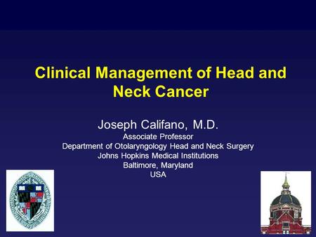 Clinical Management of Head and Neck Cancer