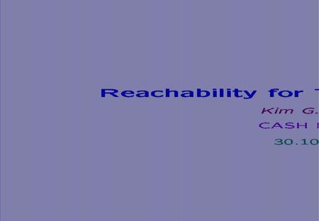 Regions Finite Partitioning of State Space x y An equivalence class (i.e. a region) in fact there is only a finite number of regions!!