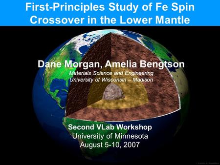 First-Principles Study of Fe Spin Crossover in the Lower Mantle