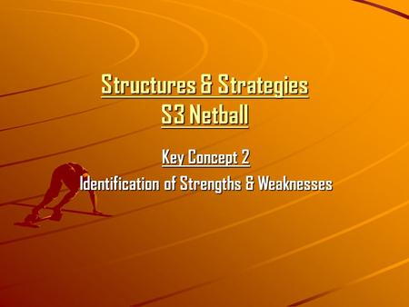 Structures & Strategies S3 Netball