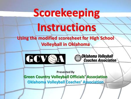 Scorekeeping Instructions