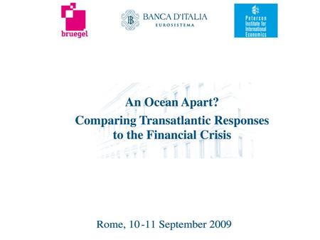 Comments on: Monetary Responses to the Financial Crisis of 2007-2008: The case for further action by Joseph Gagnon Stefan Gerlach University of Frankfurt.