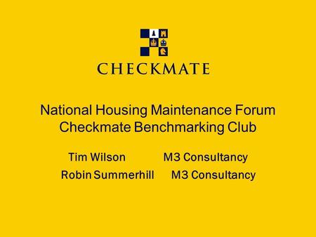 National Housing Maintenance Forum Checkmate Benchmarking Club